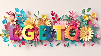 Wall Mural - LGBTQ+ text