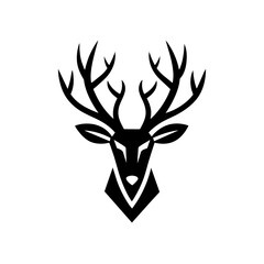 Wall Mural - minimalist deer vector silhouette illustration