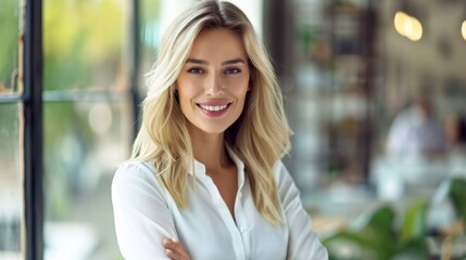 Wall Mural - portrait of a beautiful blonde woman