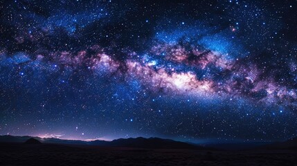 Wall Mural - starry night sky background with stars galaxy and cosmic elements
