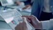 © AI Lab - Business people team working at office with tablet and document doing planning analyzing the financial report business plan investment finance analysis concept Economic business discus : Generative AI