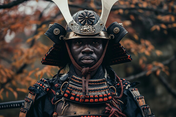 Canvas Print - japan black samurai