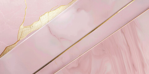 Wall Mural - Abstract and luxurious light pink and gold background. Marble texture