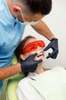 © Astock - whitening procedure, Dentist starting teeth, receiving teeth cleaning, treating teeth, professional doctor fixing teeth, Dentist checking, patient dentist clinic