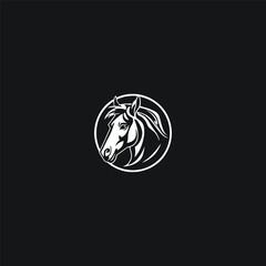 Sticker - Horse logo. Stallion emblem.