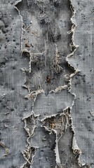 Wall Mural - Aged fabric material with ragged, unraveled sides. Rustic, grungy textile