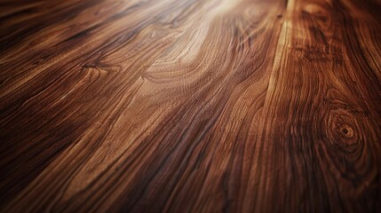 Macro shot of a grainy, aged wooden plank. Rugged, uneven wood grain pattern