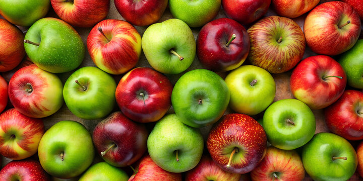 red green apples background