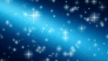 Wall Mural - starlight particles on black blue gradient abstract background with rough grain for loop playback. d