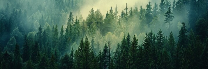 realistic photography of coniferous forest. abstract background of a northern forest