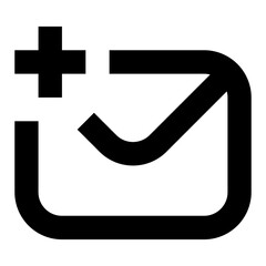 Wall Mural - envelope add line icon for user interface