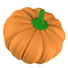 Poster - The Pumpkin 3d png image for food or holiday concept