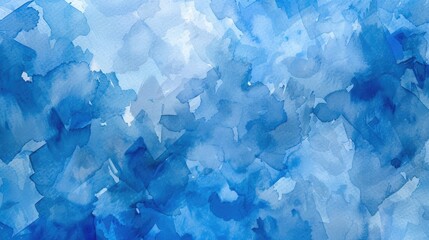 Wall Mural - Texture and background in shades of blue watercolor