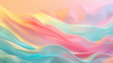 Wall Mural - Soft gradient abstract background with smooth transitions between pastel colors, ideal for soothing visuals