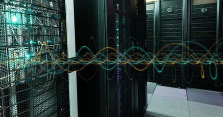Poster - Image of data processing against computer server room