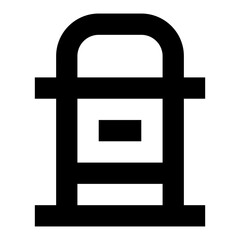 Wall Mural - mailbox line icon for user interface