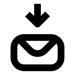 Wall Mural - envelope download line icon for user interface