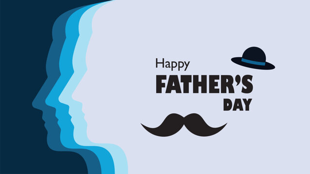 Happy Father's Day background design,Happy Father’s Day Calligraphy greeting card,poster ,banner template.