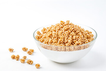 Canvas Print - Bowl of Walnuts on White Background