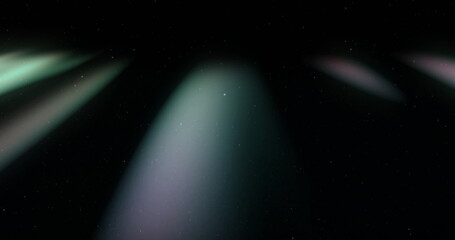 Poster - Image of multiple spotlights against black background