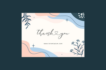 Wall Mural - Aesthetic Abstract Thank You Card Landscape