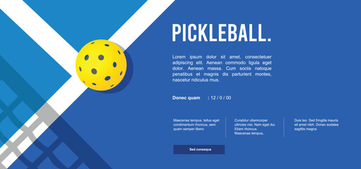 Wall Mural - great simple pickleball background design for any media