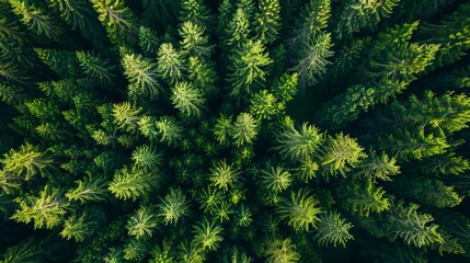 realistic photography of coniferous forest. abstract background of a northern forest