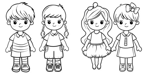 Cute Kids Drawing | Children Illustration