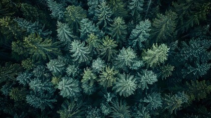 realistic photography of coniferous forest. abstract background of a northern forest