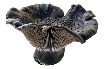 Black ear mushroom isolated on white background