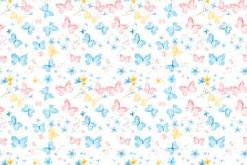 Sticker - The butterflies are scattered throughout the background