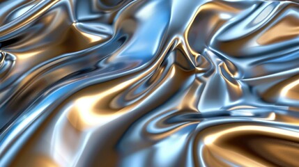 Poster - A metallic abstract background with shiny, reflective surfaces and gradients.