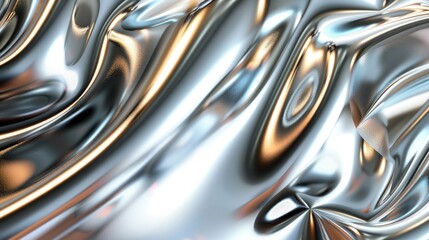 Poster - A metallic abstract background with shiny, reflective surfaces and gradients.
