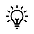© Maman - Lightbulb line icon isolated on white background.