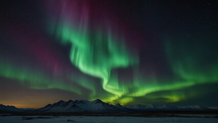 beautiful and peaceful view of the aurora