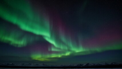 beautiful and peaceful view of the aurora