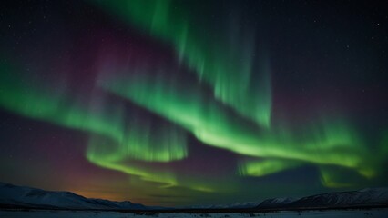 beautiful and peaceful view of the aurora