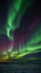 beautiful and peaceful view of the aurora