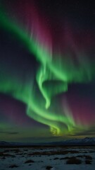 beautiful and peaceful view of the aurora