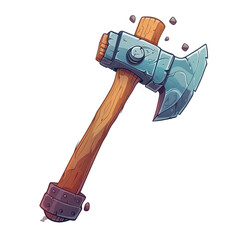 Wall Mural - A wooden hammer with a metal head