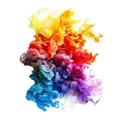 Sticker - A colorful swirl of smoke with a rainbow of colors