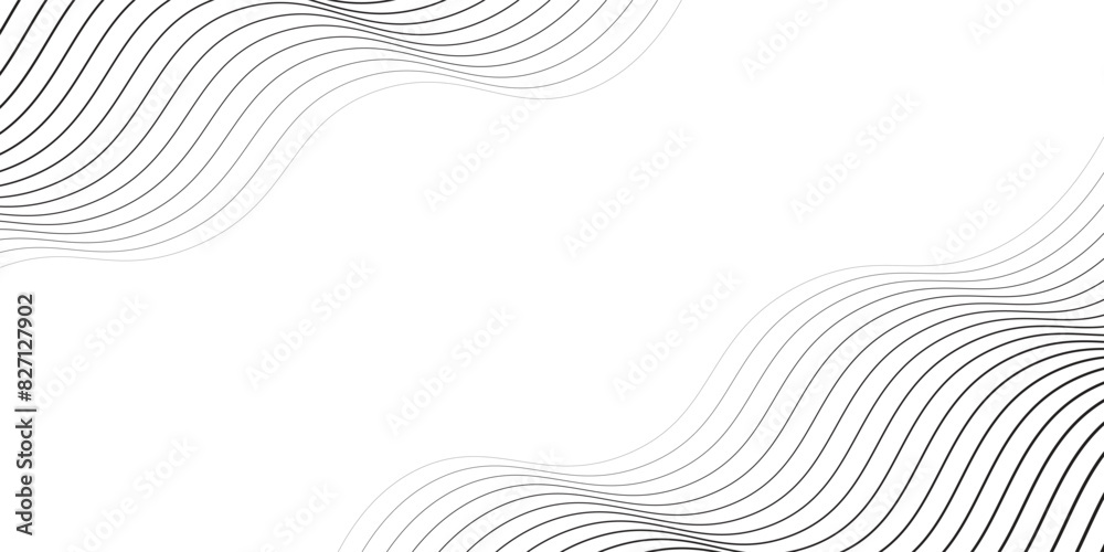 Abstract black wave line background. Vector illustration Stock Vector ...