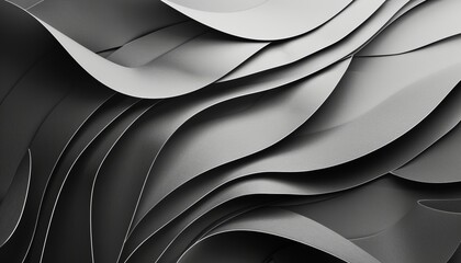 Fototapete - Monochrome Magic: Abstract Geometric Paper Texture with AR 7:4 Ratio