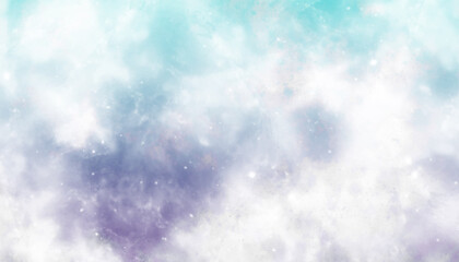Wall Mural - Colorful space background. Abstract watercolor background texture. Blue purple and white background