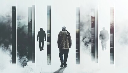 Fototapete - Lost in Memories: The Tale of a Lonely Pensioner with Memory Loss