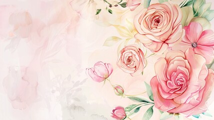  Stylish marriage invite featuring lovely painted flowers.