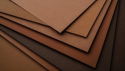 Fototapete - Earthy Tones: A Collage of Brown Colors on a Simple Background