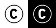 © Sun - Copyright symbols. Trademark copyright C reserved vector sign. Business product license C letter icon. Copyright protection legal C sign.