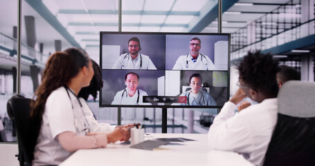 Poster - Doctor Team Meeting Video Conference Webinar