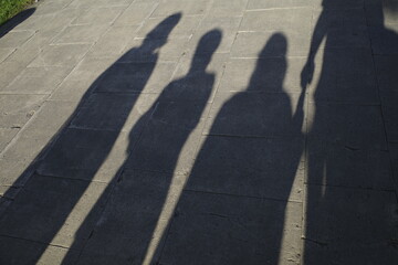 Wall Mural - Shadow of a group of persons